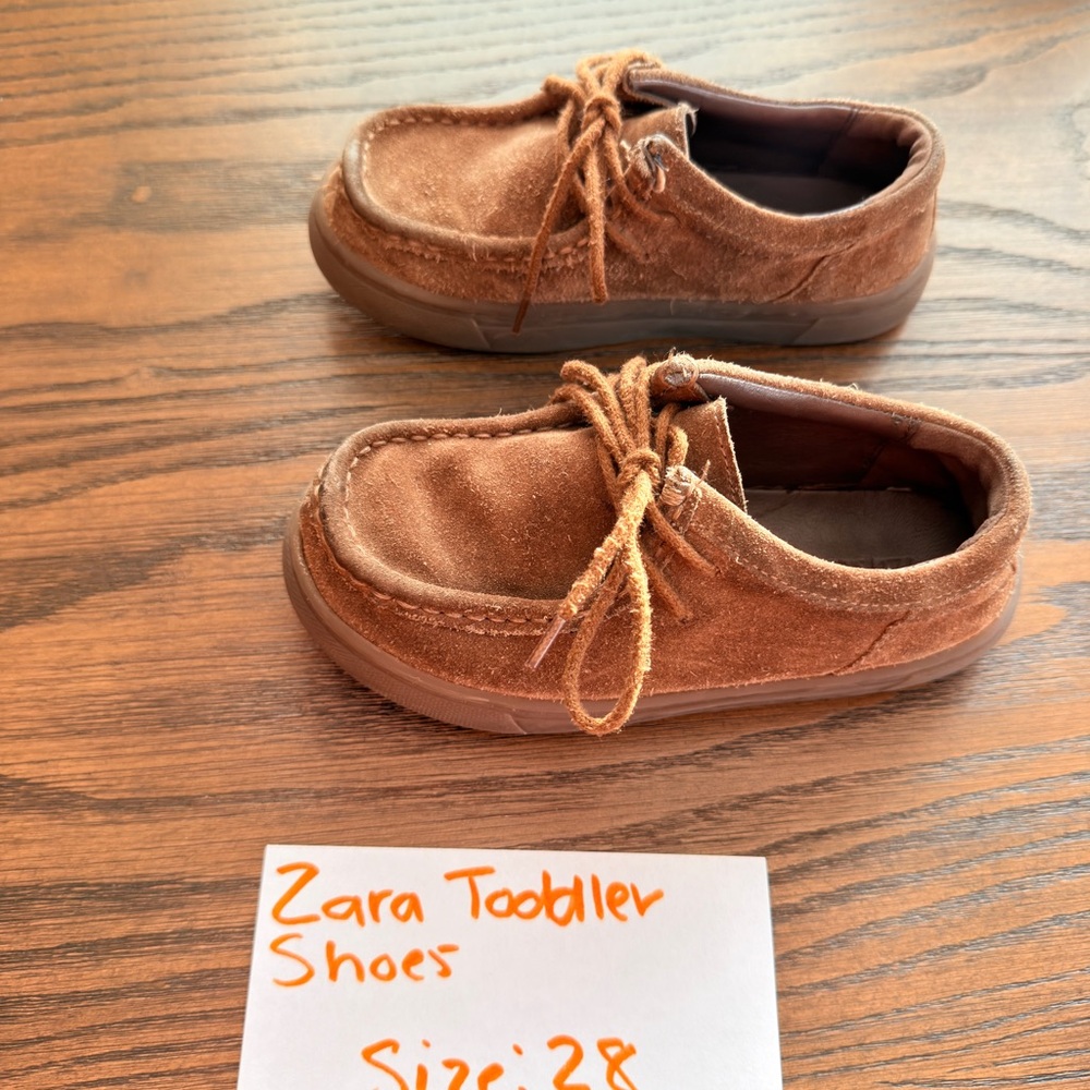 Zara Tan Moccasin Kids Shoes
